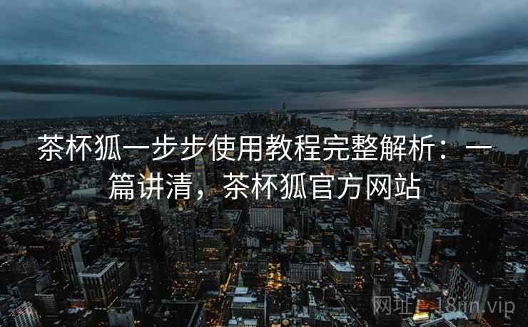 茶杯狐一步步使用教程完整解析：一篇讲清，茶杯狐官方网站